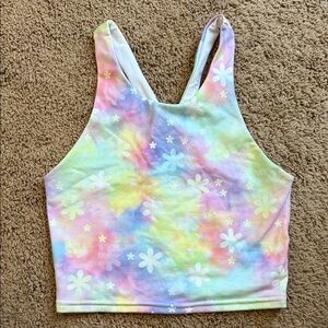 Fleo Tie-Dye Floral Crop Top